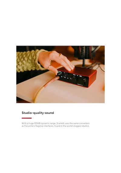 Focusrite Scarlett Solo Gen 4 Ses Kartı: Gitarist, Vokalist Veya