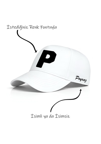 Ogc P Harfi Unisex Şapka Beyaz