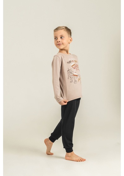 Rolypoly Erkek Çocuk Sarı Guide To Dinos Uzun Kol Pijama Takım Rp3861-c-v2 Rp3861-c-v2