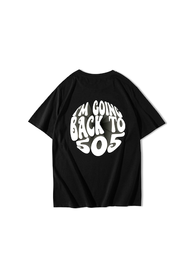 Brz Collectıon Brz Collection Unisex Oversize I'm Going Back To 505 - Arctic Monkeys T-shirt Siyah