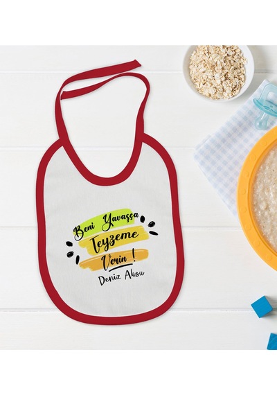 BK Kids Kişiye Özel Beni Yavaşça Teyzeme Verin Tasarımlı Kırmızı