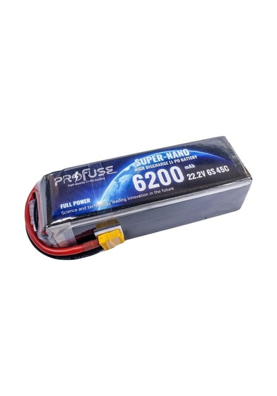 Profuse 6s 22.2v Lipo Li-po Lityum Polimer Batarya - 6200mah, 45c