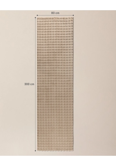 Madame Coco Vivre Bubble Halı - Bej - 80x300 Cm 8684427182956 Ekru 80 X 300 Bej
