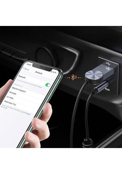 Ollevra Araba İçin Bluetooth Aux Alıcısı Wireless Araç Kiti