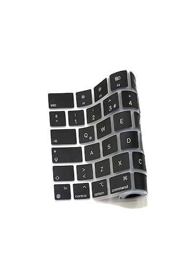 Arabulalaca Macbook Uyumlu Neo 13 Inç A3404 Türkçe Q Silikon Klavye Koruyucu Siyah Renk