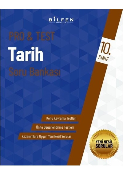 10.Sınıf Pro&Test Tarih Soru Bankası -  Bilfen Yayınları