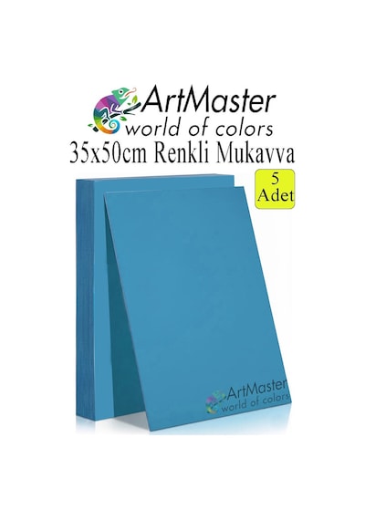 Mavi Renkli Mukavva 35x50 Cm 5 Adet 1 Paket Renkli Sert Karton 1.0 Mm Anasınıfı Hobi Etkinlik Okul Öncesi Elişi