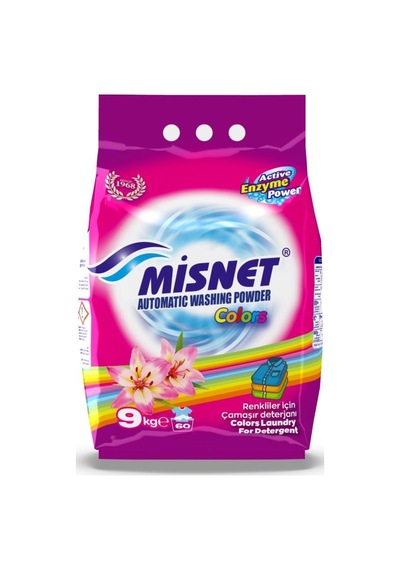 Omnipazar Misnet Renkliler İçin Toz Çamaşır Deterjanı 9 KG 60 Yıkama