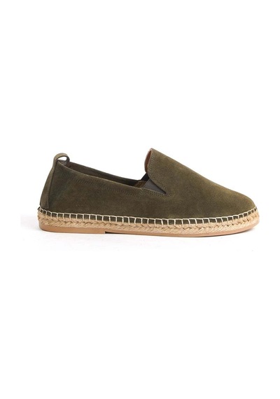Mubiano Hakiki Deri Summer Erkek Jüt Taban Haki Süet Espadril & Loafer -mssr1120-hk Haki