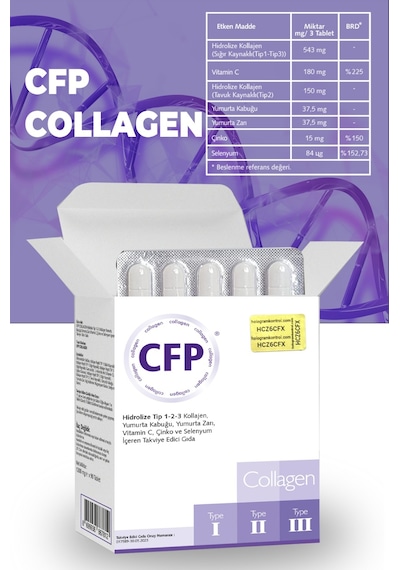 Cfp Collagen Tip 1, Tip 2, Tip 3, 90 Tablet
