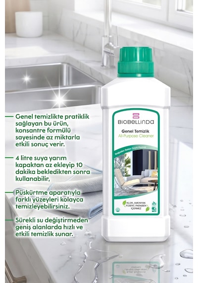 Ultra Konsantre Doğal Genel Temizlik -750 Ml Paraben, Klor, Amonyak Ve Fosfatsız 750 Ml Diğer
