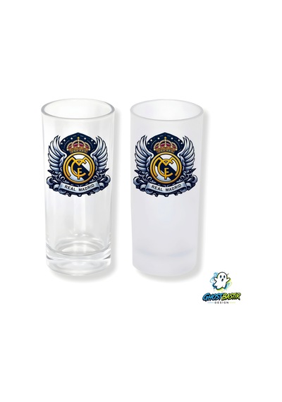 Real Madrid Buzlu / Buzsuz Seçenekli Rakı Bardağı 1 Adet Şık Sunum Bardağı 0225