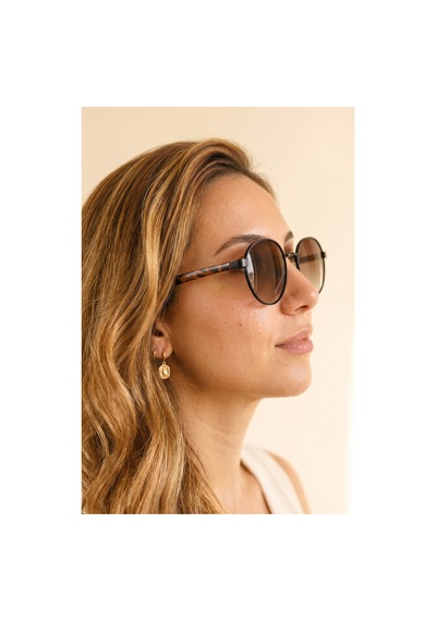 Unisex Polarize Yuvarlak Güneş Gözlüğü Kahverengi Uv400 Korumalı 15473069
