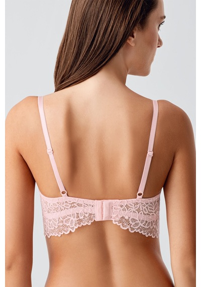 Newbra Destekli Straplez Bralet Sütyen - Pudra