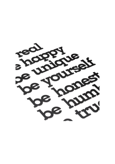 Cajuart Dekoratif Ahşap Modern Duvar Yazısı Be Yourself Tablo