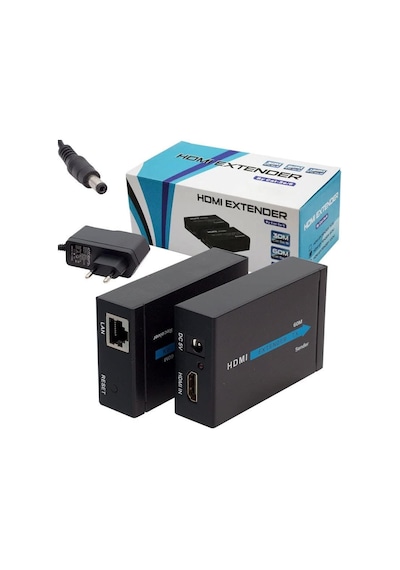 Lexroo Hdmi Görüntü Aktarma, Hdmı To Cat5/cat6, 60 Metre, Adaptörlü, Extender