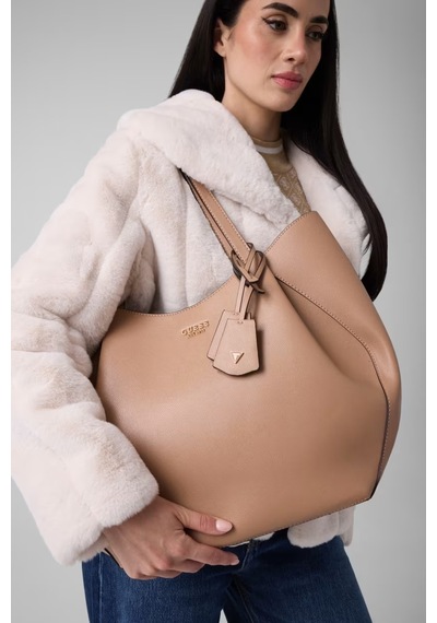 Guess Amorette Portföy Çantalı Kadın Omuz Çantası Hwbg7898240 Bej
