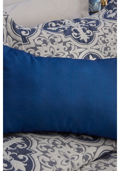 Karaca Home Rosario Püsküllü Dolgulu Kırlent 35x50 Cm Lacivert Mavi