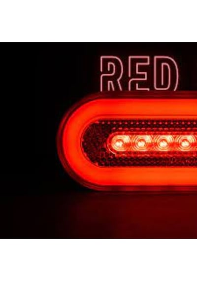 Ahmet Otomotiv Çeray Kırmızı Neon Ortadan Sinyalli Gizli Vidalı Led Lamba 12v-24v