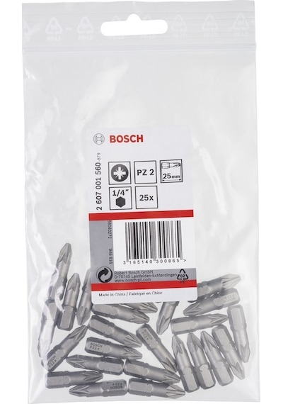 Bosch Extra Hard PZ 2x25 mm 25'li Vidalama Ucu - 2607001560
