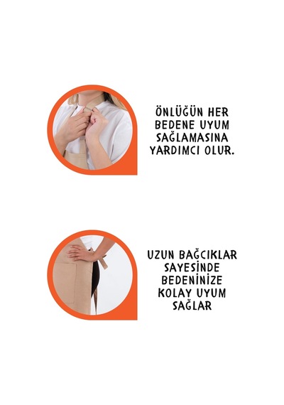 Star Ayar Askılı Havlulu 4lü Mutfak Önlüğü Seti 2 Eldiven Krem-siyah-siyah