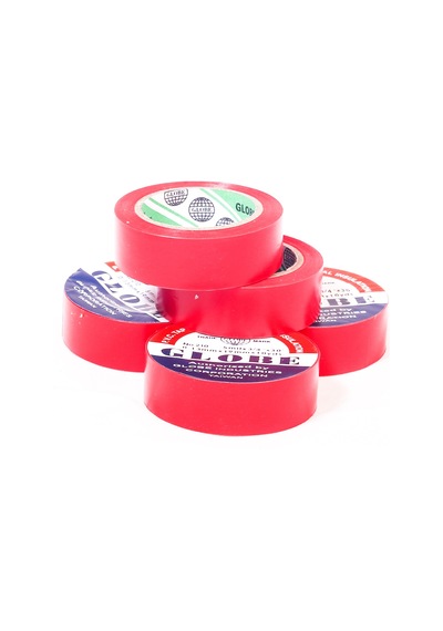 Globe Pvc Elektrik İzolasyon Bant "0.13x19x10yrds" Kırmızı 10'lu Paket