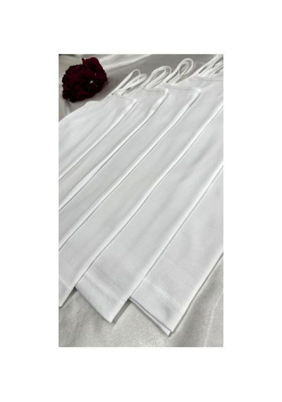Berrak Kadın Beyaz 6'lı Paket Ip Askılı Atlet