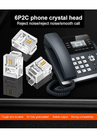Primex Px-6P2C Rj11 2 Pinli Konnektör. Rj11 Jack. 6P2C Jack. Rj11