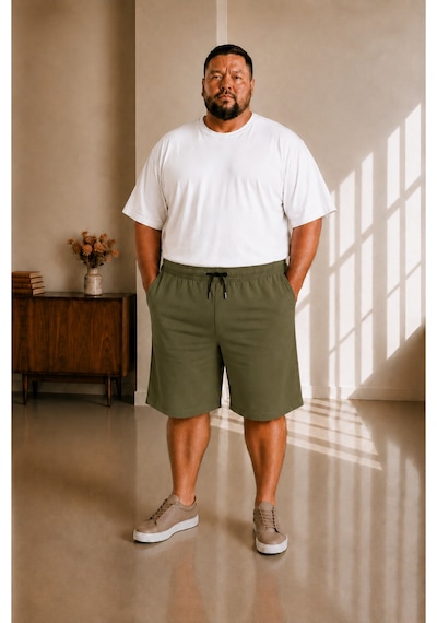 Sngl Tekstil Erkek Büyük Beden Kapri 3xl 4xl 5xl 6xl 7xl 8xl 9xl Yeşil