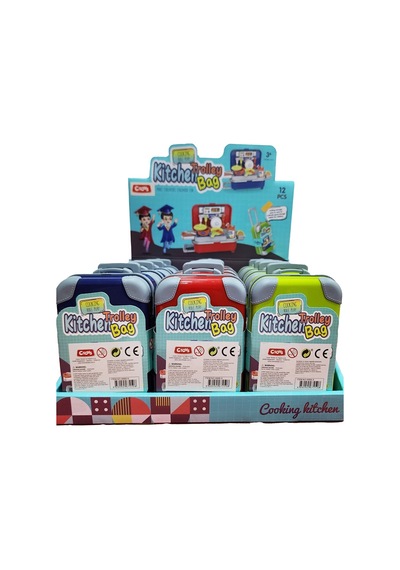 Ctoy Oyuncak Mini Çekçekli Mutfak Çantası 12 Li Stant