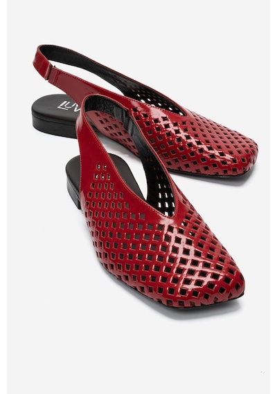 Luvi Shoes Delızıa Kırmızı Rugan Hakiki Deri Önü Kapalı Lazer Kesim Kadın Sandalet Luvi Shoes Delızıa Kırmızı Rugan Hakiki Deri Önü Kapalı Lazer Kesim Kadın Sandalet