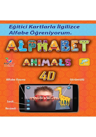 Alfabe 4d Canlanıyor Artırılmış Gerçeklik Kartları