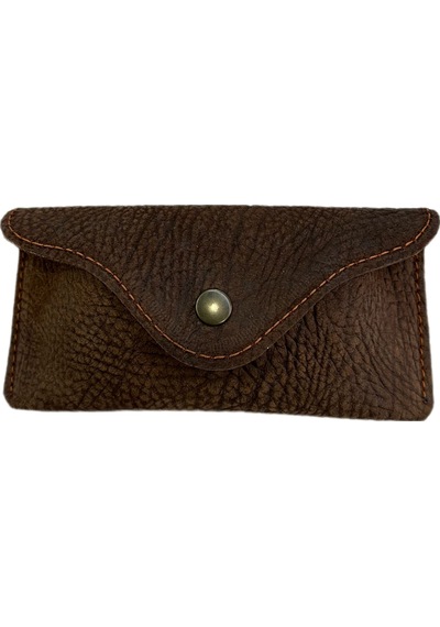 Ln Leather Gerçek Deri Gözlük Kılıfı Kahverengi