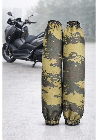 Vespa Et 4 Motosiklet Amartisör Kamuflaj Amortisör Kılıfı - Yeşil Kamuflaj