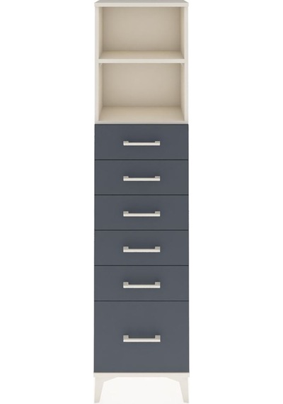Arges Dolap 2 Raflı 6 Çekmeceli 44x30x182 Aytaşı-antrasit Aytaşı Arges Dolap 2 Raflı 6 Çekmeceli 44x30x182 Aytaşı-antrasit Aytaşı