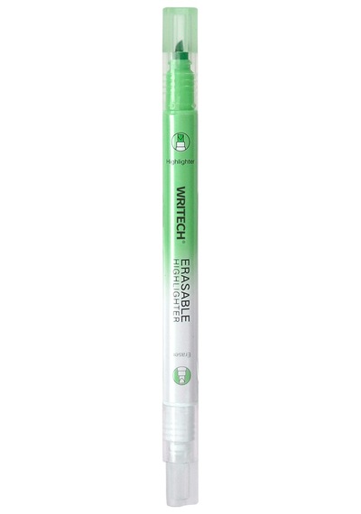 Wrıtech W-822 Silinebilir Fosforlu Kalem Pastel Yeşil - 12'li Kutu Beyaz - Gümüş