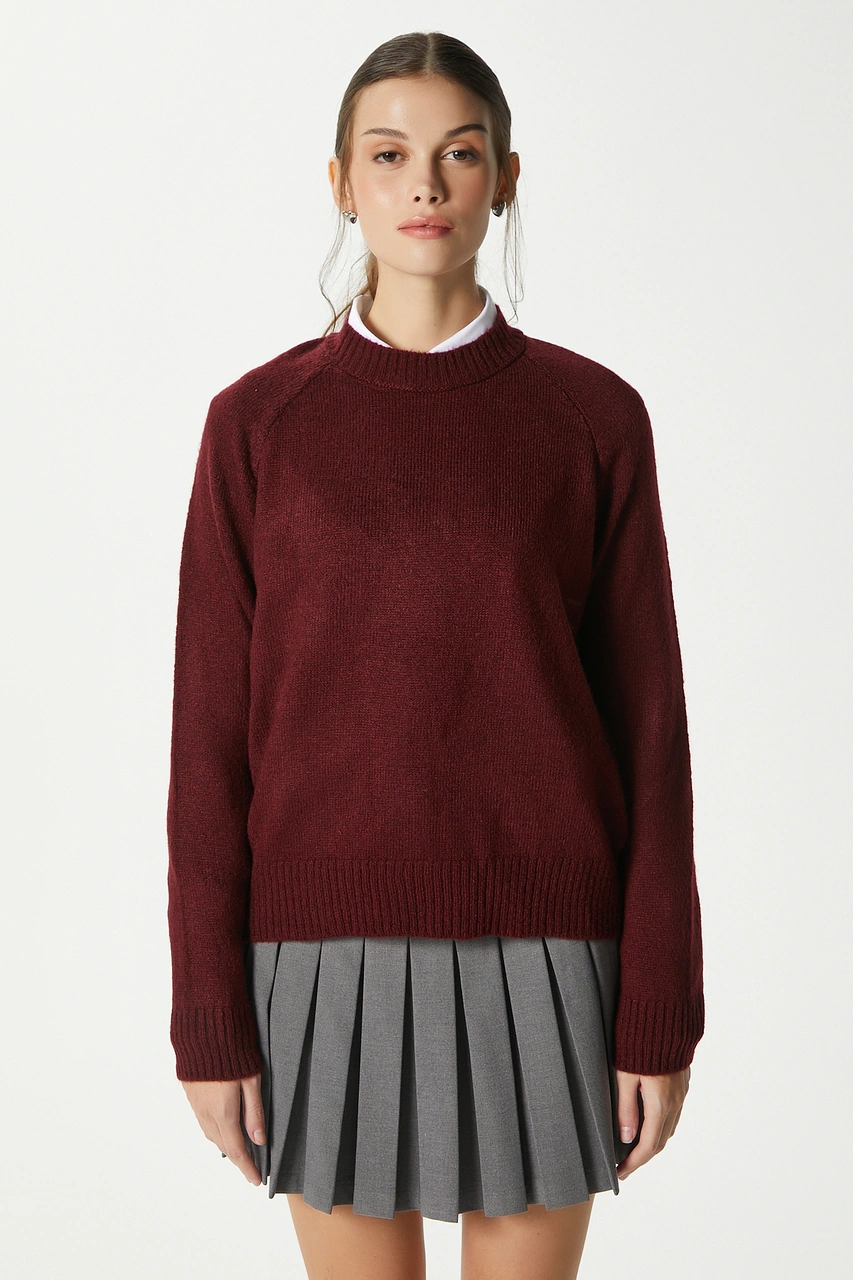 Ritnice Mushy Bordo Basic Triko Kazak Bordo