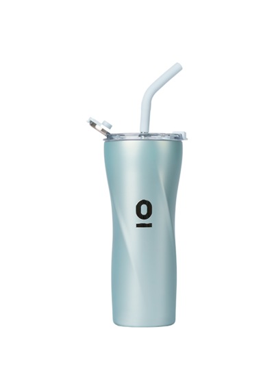 Paslanmaz Çelik Mint Metalik Tumbler Termos 550 Ml Pipetli Vakumlu Kapaklı No:136