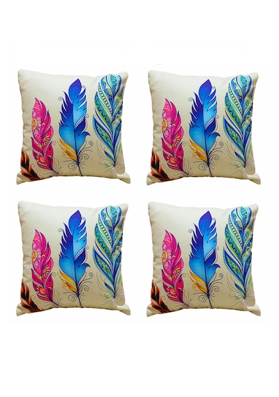 Modern Tarz Dijital Baskılı 4 Lü Dekoratif Kırlent Kılıfı Seti 43x43 Cm Şık Ve Renkli Tasarımlar Sarı