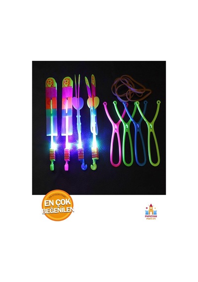 Çocuklar İçin Led Işıklı Parlayan Sapan, Fırlatmalı Ve Eğlenceli
