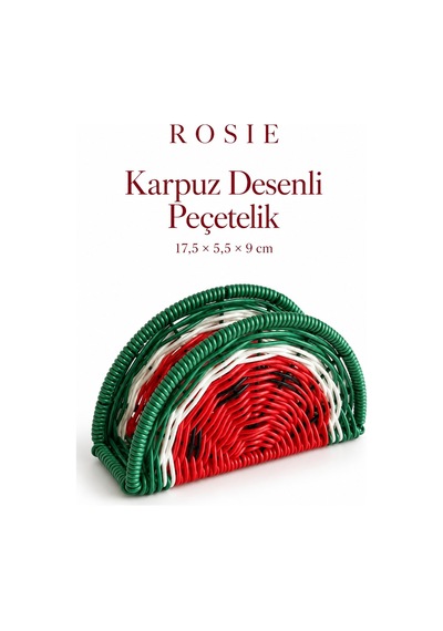 Rosıe Karpuz Desenli Masaüstü Peçetelik Karışık