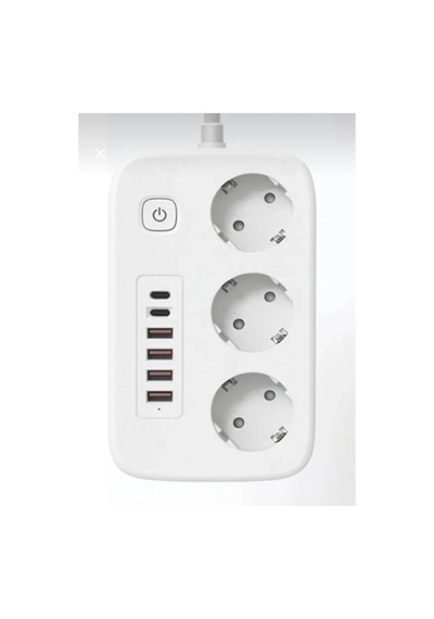 Akım Korumalı Priz 2 Mt Uzatma Kablo Pd -usb Giriş