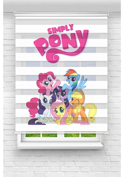 Perdecizade Enxboy Pony Dijital Baskılı Zebra Perde-cocuk Odası-stor Perde Pz-2571 Renkli
