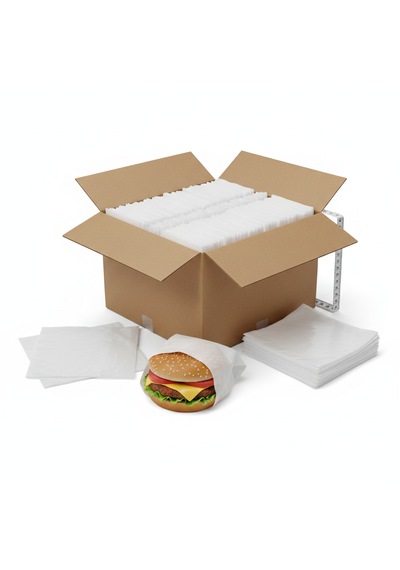 19x19 Gıda Poşeti 5 Kg Baskısız - Hamburger Döner Tost Kesesi 2500 Adet