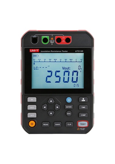 Uni-t Ut512d 2.5kv Yüksek Voltaj İzolasyon Meğeri Yalıtım Direnci Test Cihazı