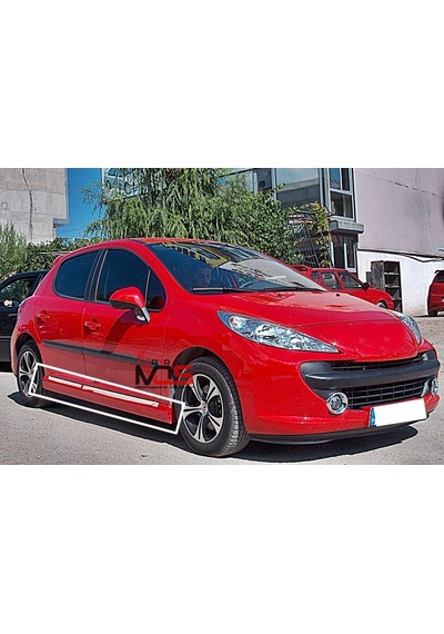 Dekorcars Peugeot 207 Marşpiyel Sağ Sol Takım Fiberglass Boyasız