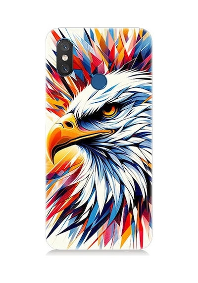 Xiaomi Mi 8 Uyumlu Renkli Kartal Sıçrayışı Desenli Silikon Kılıf Çok Renkli