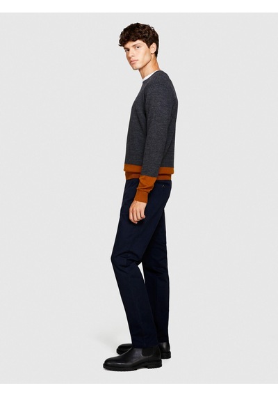 Sisley Esnek Slim Fit Chino Pantolon Erkek Lacivert Pantolon - 323a4jgcsf03e