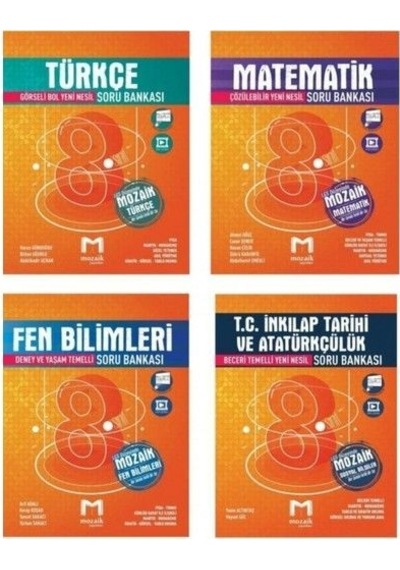 Mozaik 8.Sınıf LGS 4'lü Soru Bankası Seti