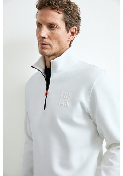 Lufian Chase Erkek Sweatshirt 112030213 Ekru